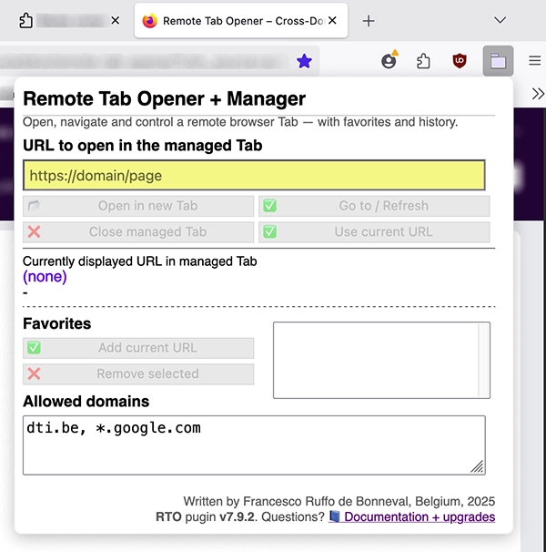 Remote Tab Opener cover